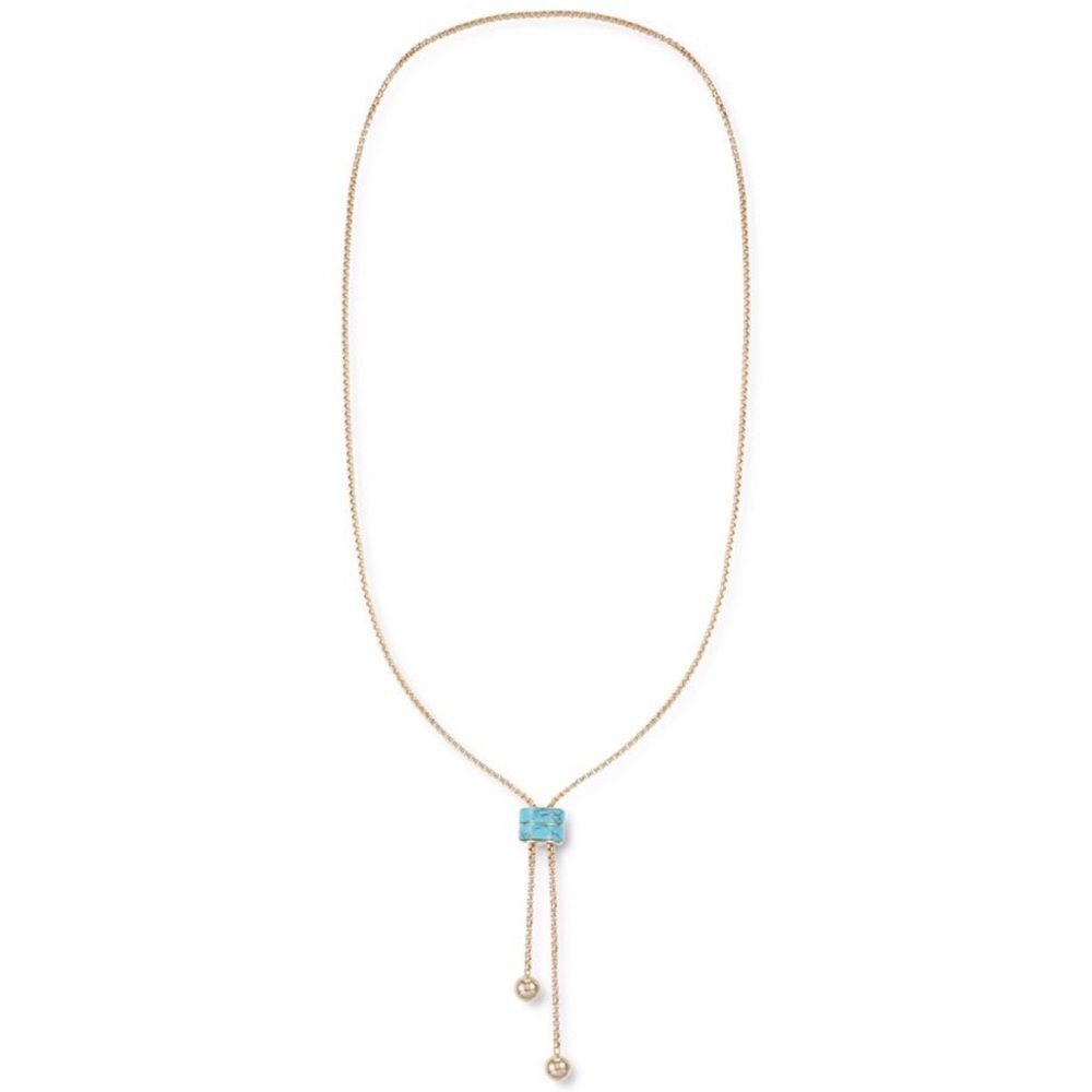 Alfani Gold Chain Necklace with Turquoise Accent